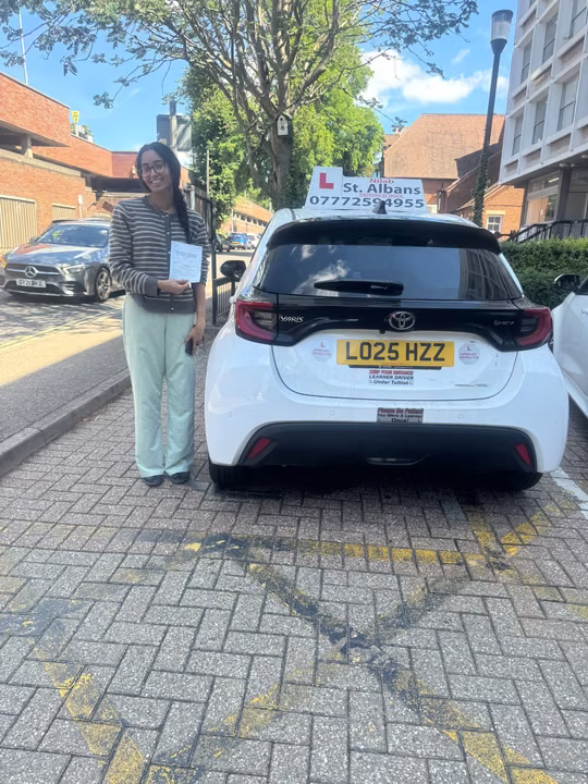St Albans Driving School student celebrating their driving test pass