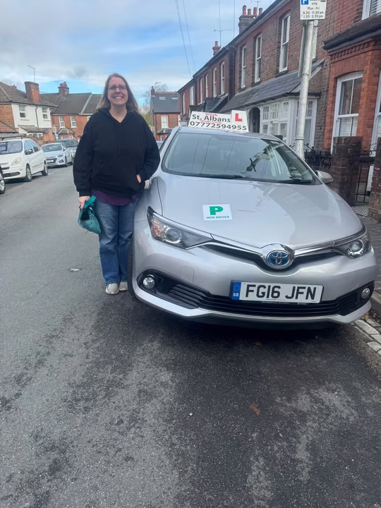 St Albans Driving School student celebrating their driving test pass