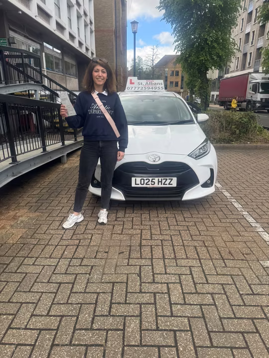 St Albans Driving School student celebrating their driving test pass