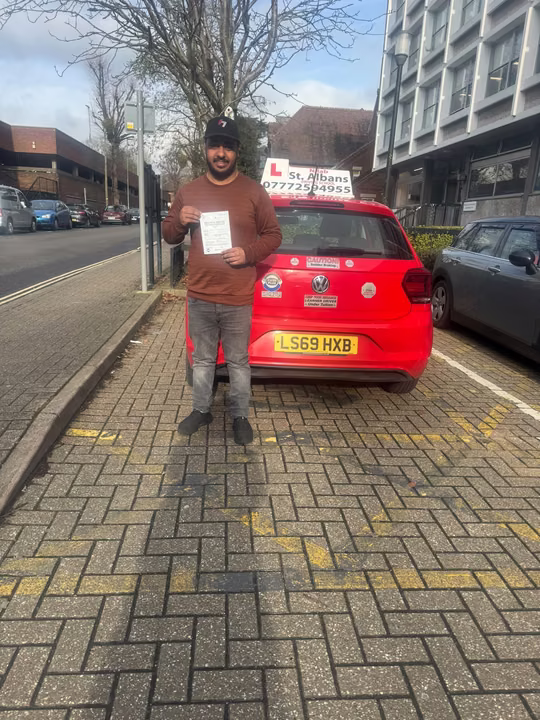 St Albans Driving School student celebrating their driving test pass