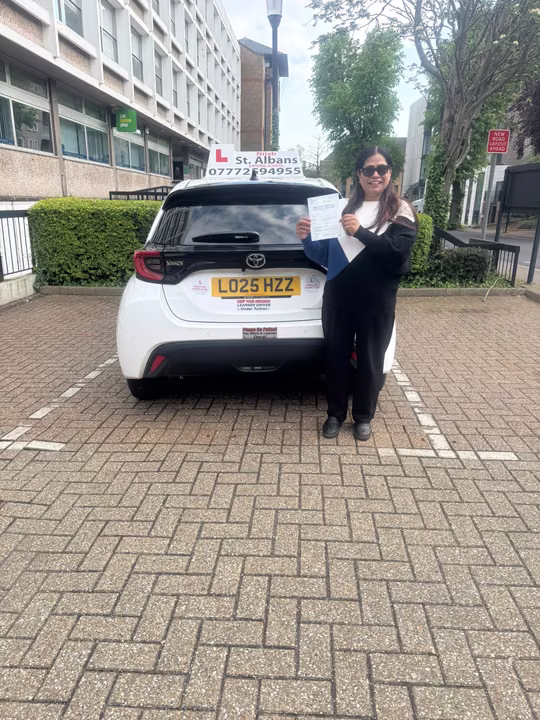 St Albans Driving School student celebrating their driving test pass