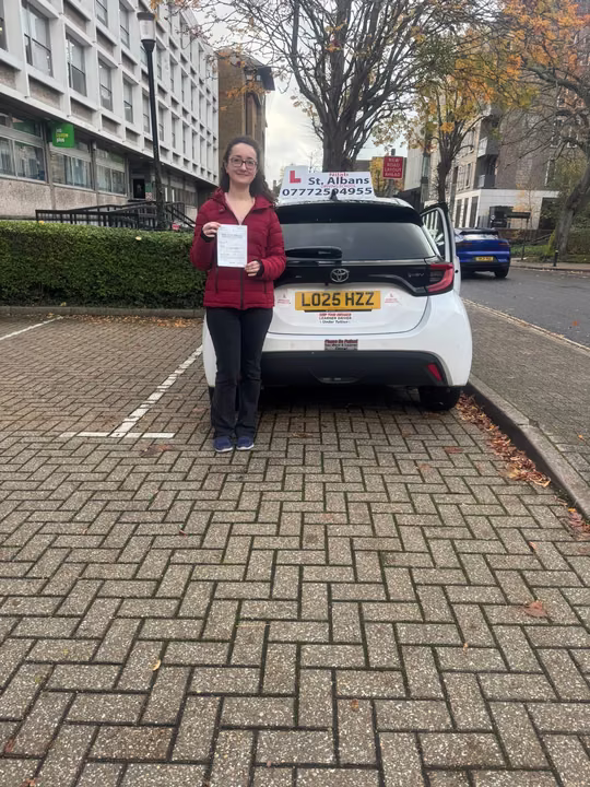 St Albans Driving School student celebrating their driving test pass