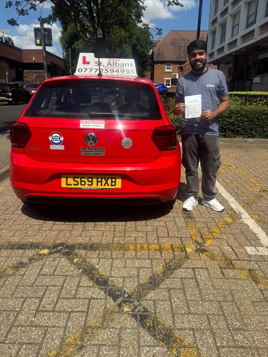 St Albans Driving School student celebrating their driving test pass