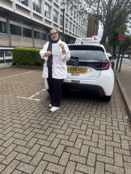 St Albans Driving School student celebrating their driving test pass