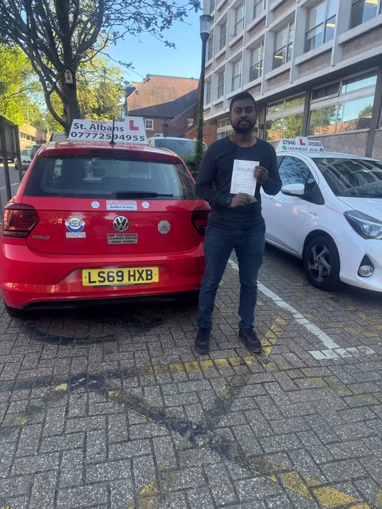 St Albans Driving School student celebrating their driving test pass