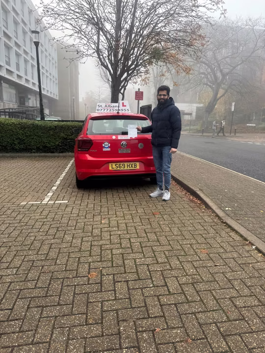 St Albans Driving School student celebrating their driving test pass