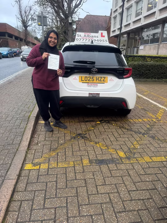 St Albans Driving School student celebrating their driving test pass