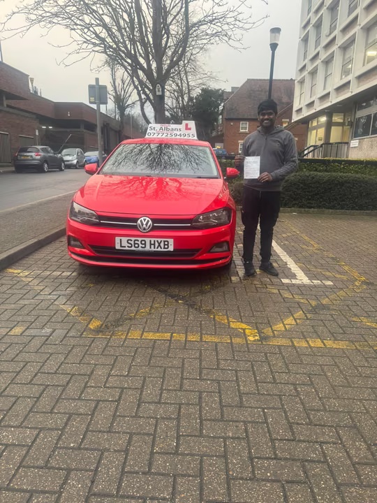 St Albans Driving School student celebrating their driving test pass