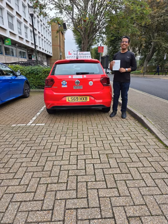 St Albans Driving School student celebrating their driving test pass