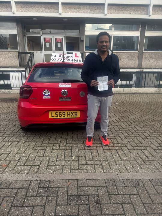 St Albans Driving School student celebrating their driving test pass