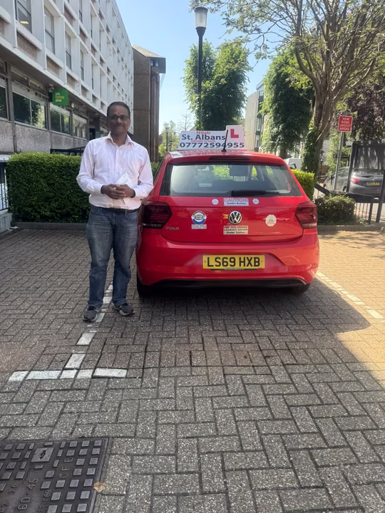 St Albans Driving School student celebrating their driving test pass