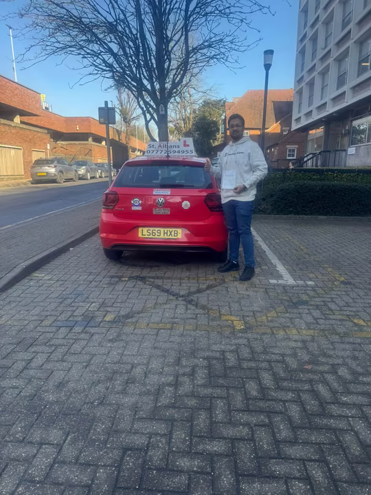 St Albans Driving School student celebrating their driving test pass