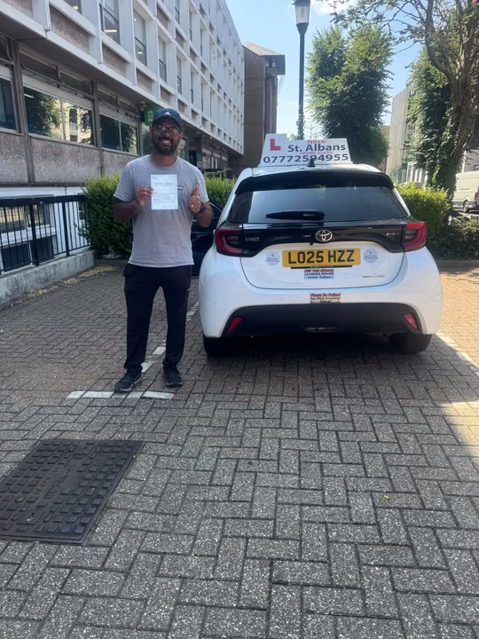 St Albans Driving School student celebrating their driving test pass