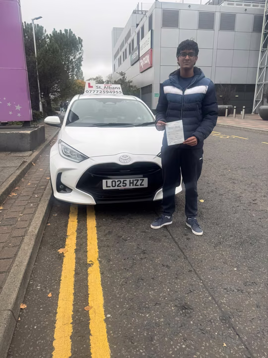 St Albans Driving School student celebrating their driving test pass