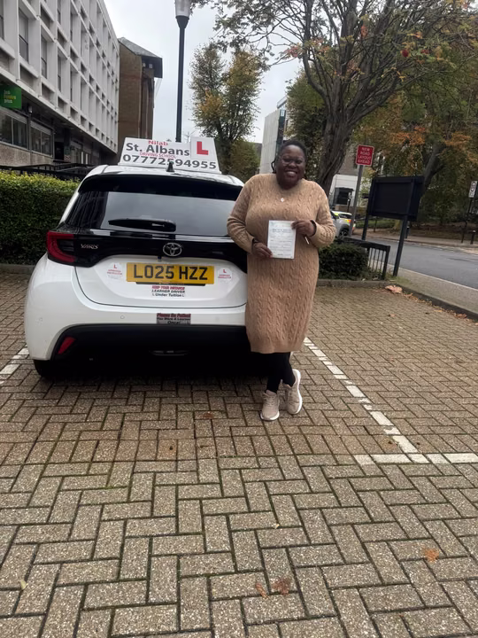 St Albans Driving School student celebrating their driving test pass